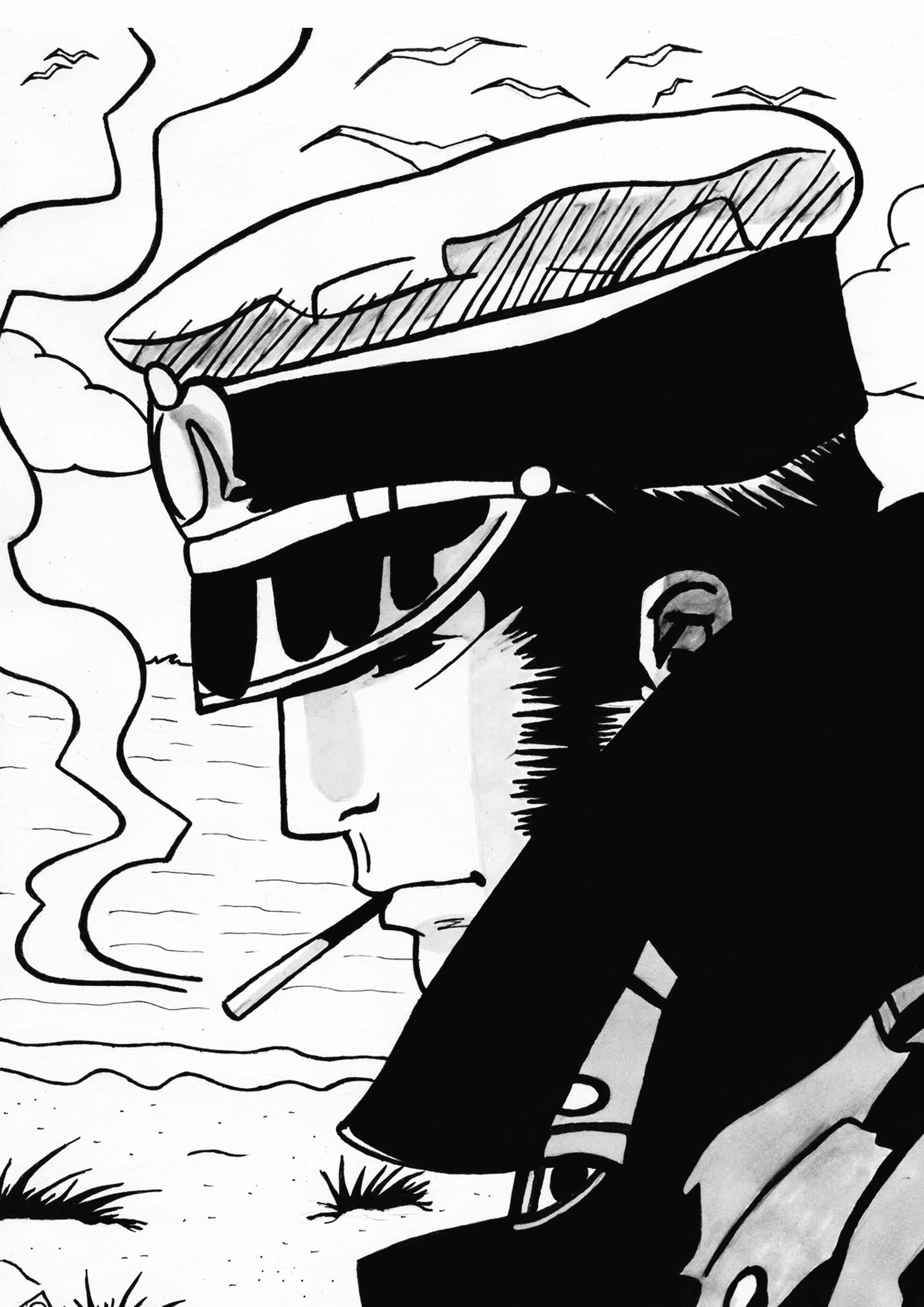 Marin a la cigarette (clair)