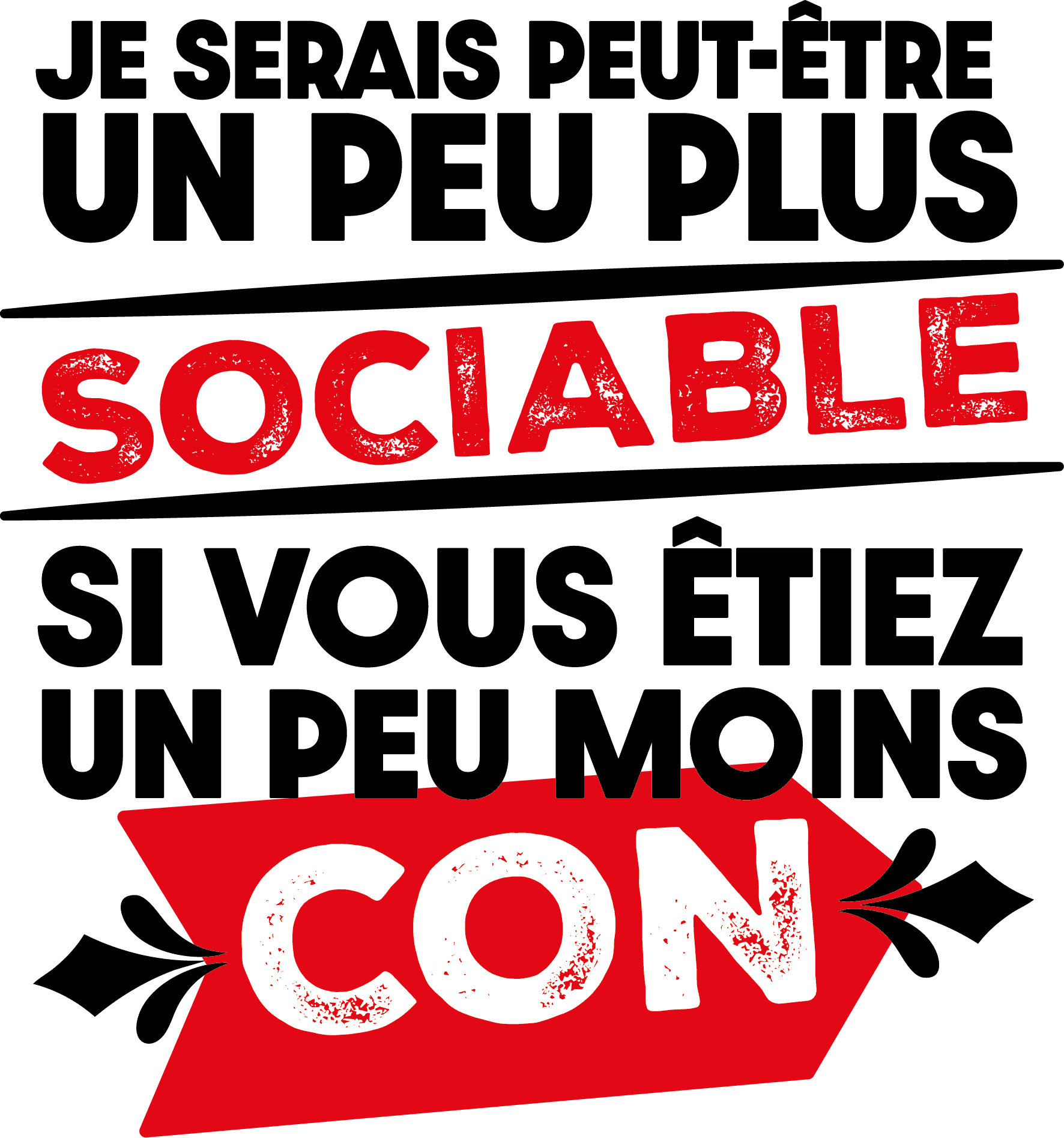 Sociable si vous etiez moins con
